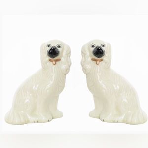 Vintage inspired Staffordshire Dog Pair *8 inches tall*
